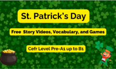 Green White Illustrated Clover Background Happy St. Patrick's Day Desktop Wallpaper