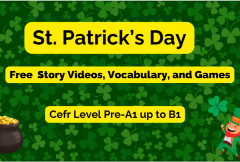 Green White Illustrated Clover Background Happy St. Patrick's Day Desktop Wallpaper